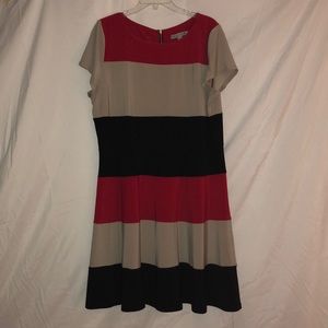 Danny and Nicole A-Line Red, Tan